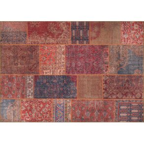 TEPPI Jazz gulvtppe, m. mnster, rektangulr - multifarvet polyester (150x230)