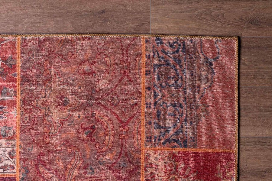 TEPPI Jazz gulvtppe, m. mnster, rektangulr - multifarvet polyester (150x230)