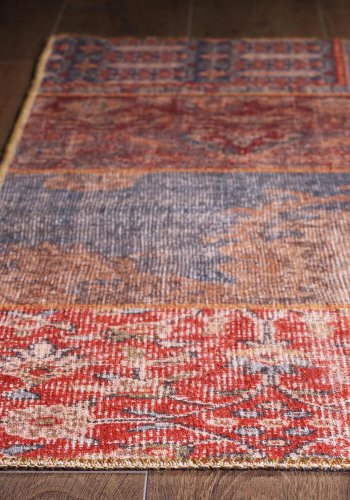 TEPPI Jazz gulvtppe, m. mnster, rektangulr - multifarvet polyester (150x230)