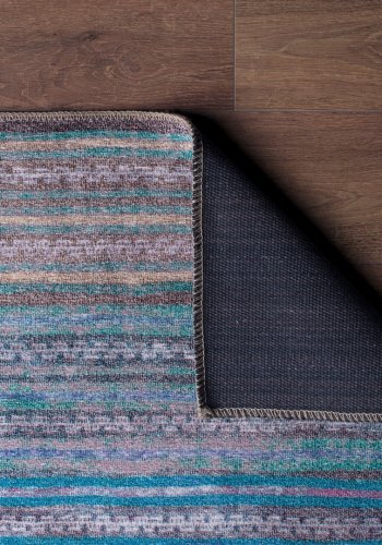 TEPPI Funk gulvtppe, m. mnster, rektangulr - multifarvet polyester (230x330)