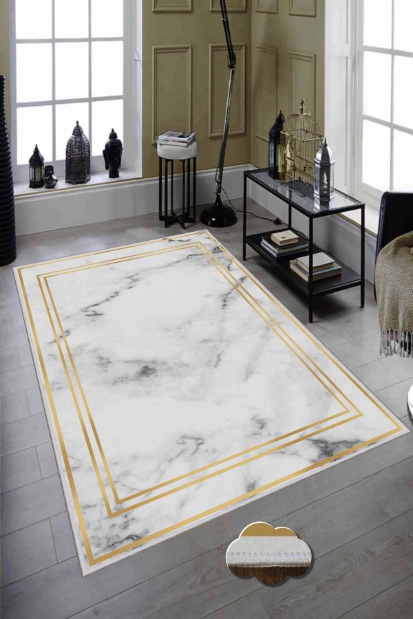 TEPPI Hmnt594 gulvtppe, rektangulr - multifarvet polyester (50x80)