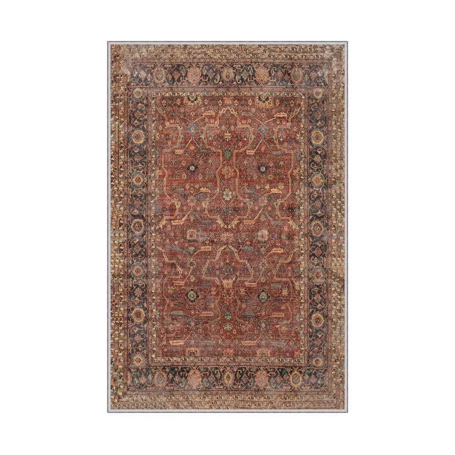 TEPPI Hmnt685 gulvtppe, rektangulr - multifarvet polyester (60x100)