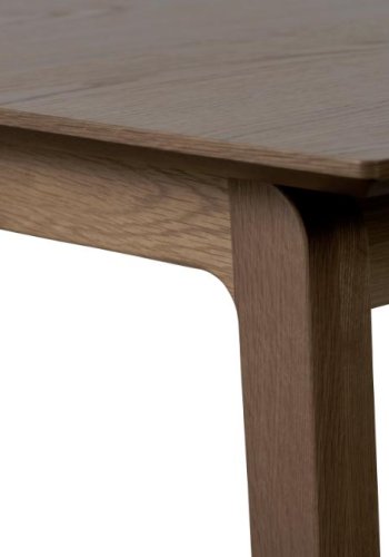 Bari spisebord, m. butterflybordplade - rgfarvet egefinér og egetr (95x140-200)