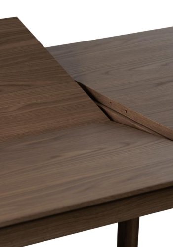 Bari spisebord, m. butterflybordplade - rgfarvet egefinér og egetr (95x140-200)