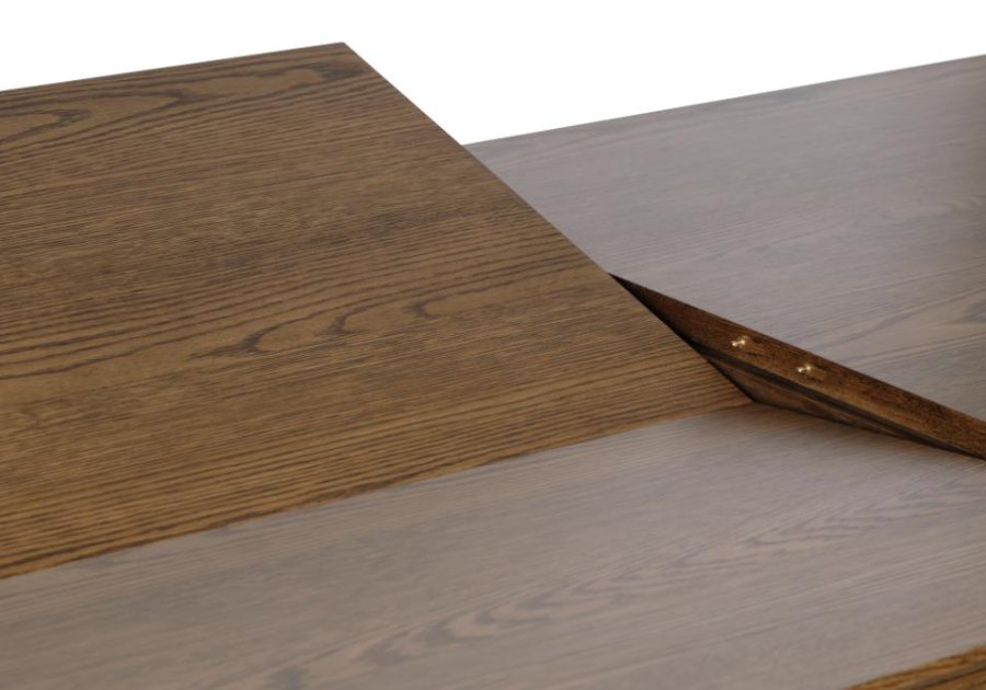 Bari spisebord, m. butterflybordplade - rgfarvet egefinér og egetr (95x190-290)