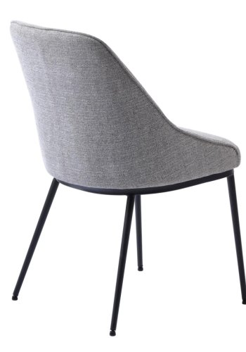 Meridian spisebordsstol - gr tweed polyester og sorte ben