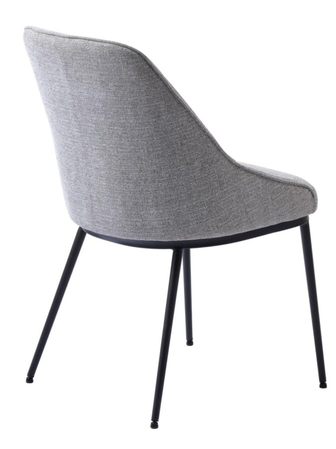 Meridian spisebordsstol - gr tweed polyester og sorte ben