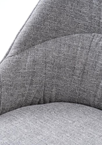 Meridian spisebordsstol - gr tweed polyester og sorte ben