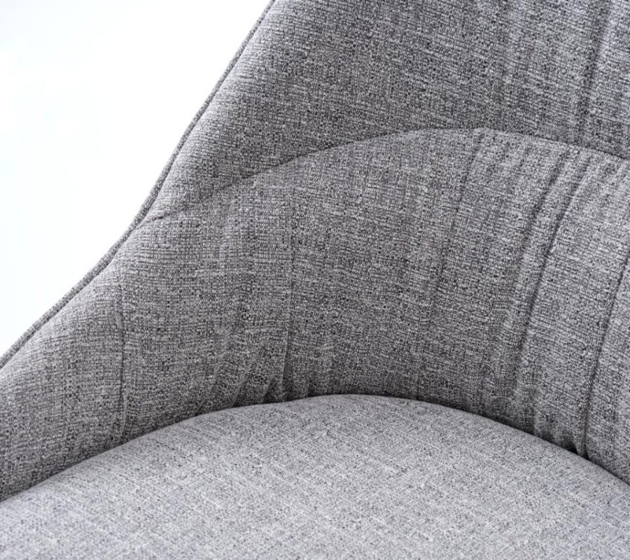 Meridian spisebordsstol - gr tweed polyester og sorte ben