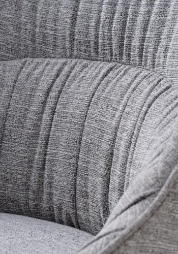 Meridian spisebordsstol - gr tweed polyester og sorte ben