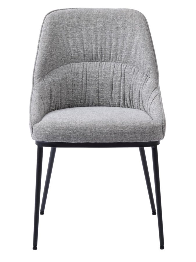 Meridian spisebordsstol - gr tweed polyester og sorte ben