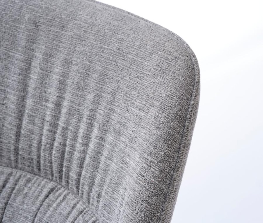 Meridian spisebordsstol - gr tweed polyester og sorte ben