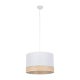 TK Paglia loftlampe 380 - hvid stof og natur flet