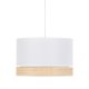 TK Paglia loftlampe 380 - hvid stof og natur flet