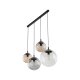 TK Esme loftlampe, m. 4 skrme - multifarvet glas og sort metal