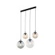 TK Esme loftlampe, m. 4 skrme - multifarvet glas og sort metal