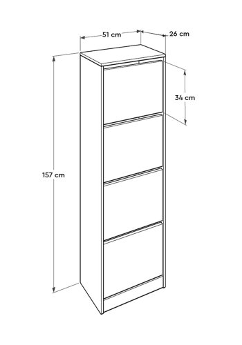 NORDVÄRK SHC skoskab, hvid
