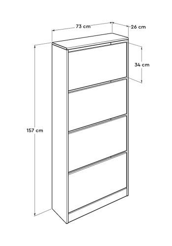 NORDVÄRK SHC skoskab, hvid