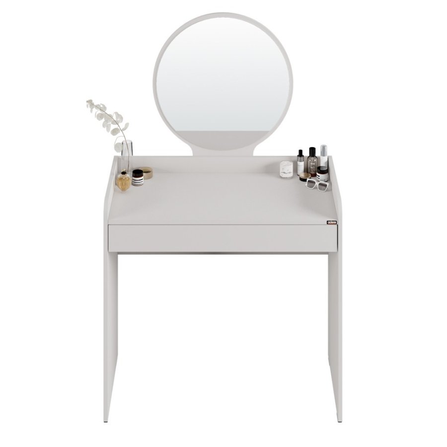 NORDVÄRK Tmu-701-Vv-1 makeup bord, m. spejl, 1 skuffe - melamin (90x47)