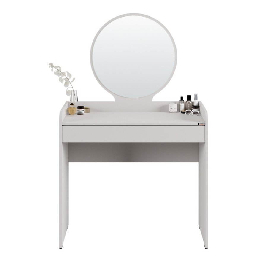 NORDVÄRK Tmu-701-Vv-1 makeup bord, m. spejl, 1 skuffe - melamin (90x47)