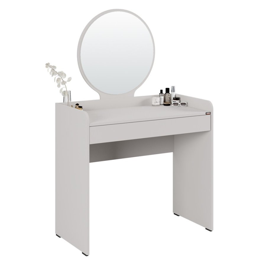 NORDVÄRK Tmu-701-Vv-1 makeup bord, m. spejl, 1 skuffe - melamin (90x47)