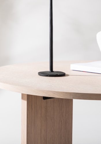 VIND COLLECTION Askerön sofabord, rund - hvidkalket finér (80)