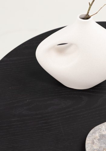 VIND COLLECTION Saltö Stort sofabord, rund - sort finér (85)