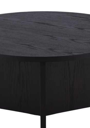 VIND COLLECTION Saltö Lille sofabord, rund - sort finér (65)