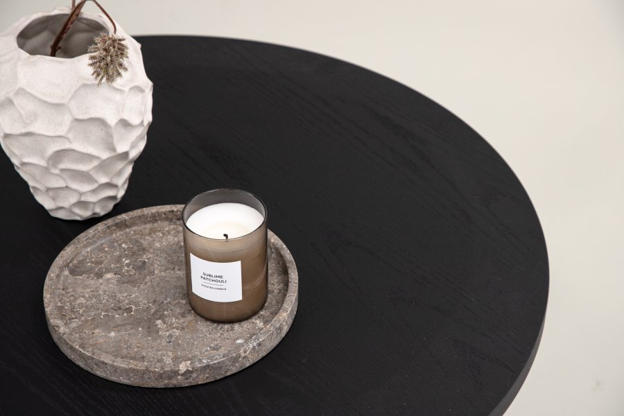 VIND COLLECTION Saltö Lille sofabord, rund - sort finér (65)