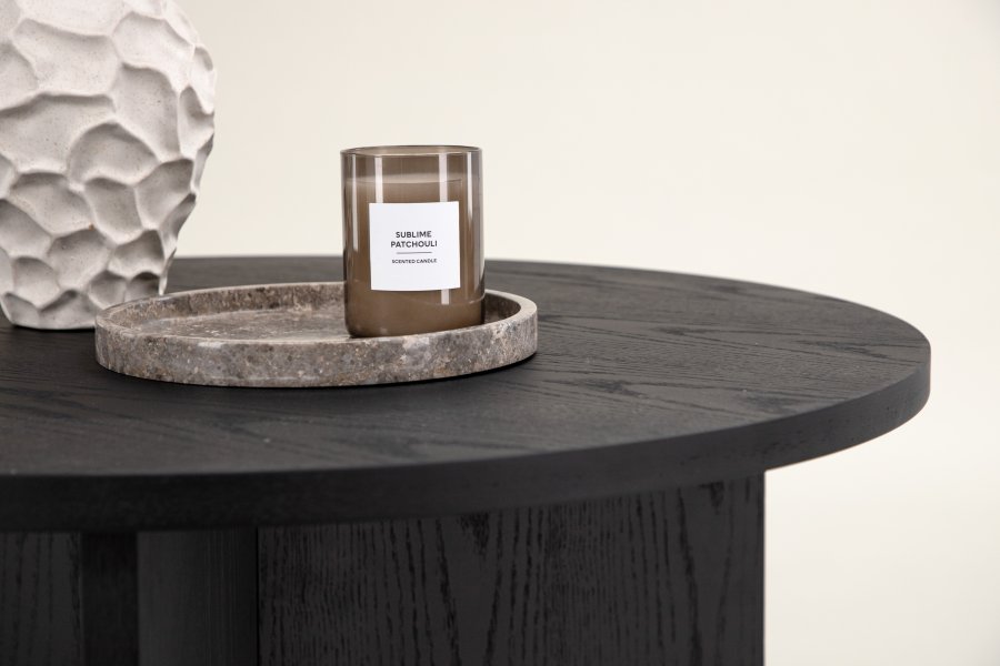 VIND COLLECTION Saltö Lille sofabord, rund - sort finér (65)