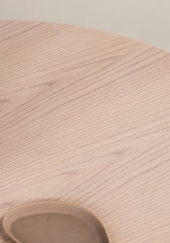 VIND COLLECTION Saltö Stort sofabord, rund - hvidkalket finér (65)