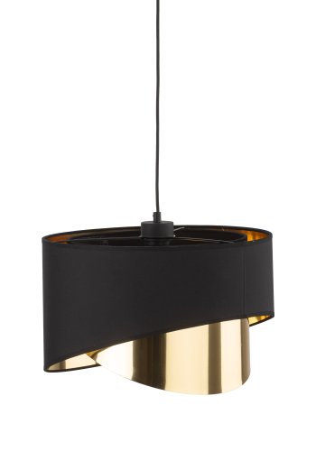 TK Grant loftlampe - sort stof og guld folie