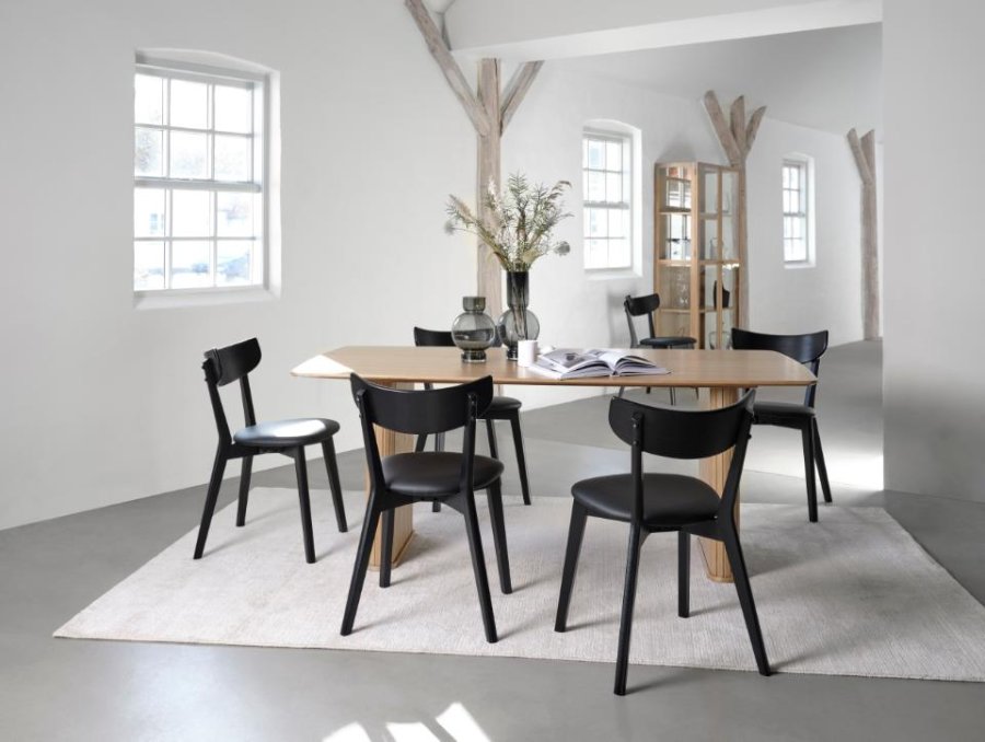 Nola spisebord, bdform - natur egefinér (100x190)