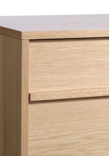 Ponza sknk, m. 3 lger og 1 skuffe - natur egefinér (B:140)