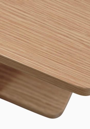 Ponza sofabord, m. 1 hylde - natur egetrsfinér og lamel eg (60x120)