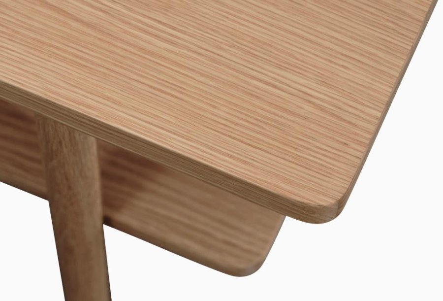 Ponza sofabord, m. 1 hylde - natur egetrsfinér og lamel eg (60x120)