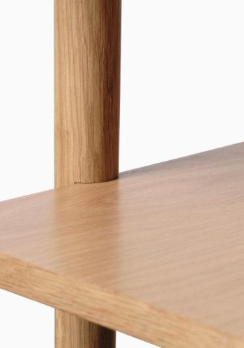 Ponza sofabord, m. 1 hylde - natur egetrsfinér og lamel eg (60x120)