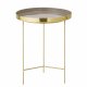BLOOMINGVILLE Sola bakkebord - brun/guld aluminium/stl, rund (40)