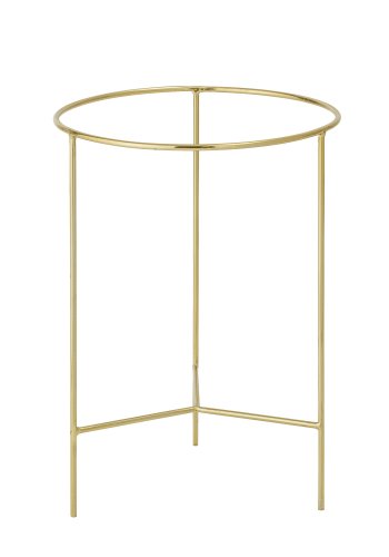 BLOOMINGVILLE Sola bakkebord - brun/guld aluminium/stl, rund (40)