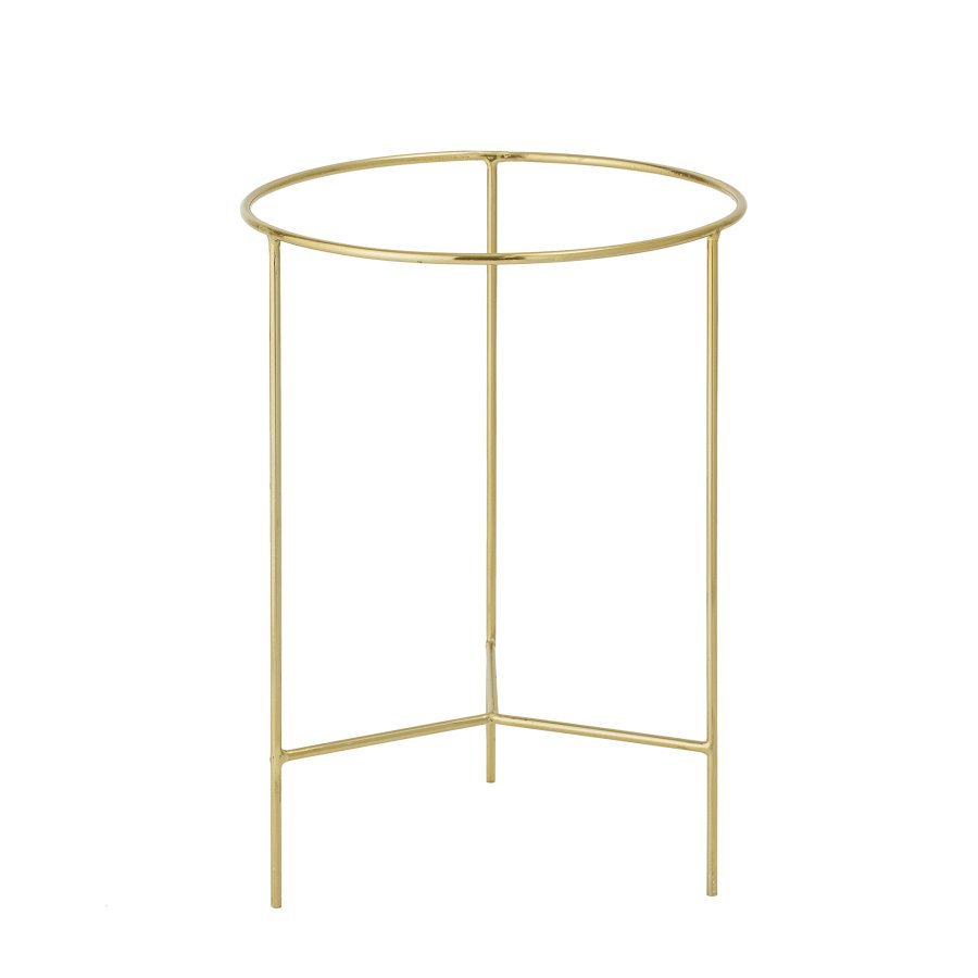 BLOOMINGVILLE Sola bakkebord - brun/guld aluminium/stl, rund (40)