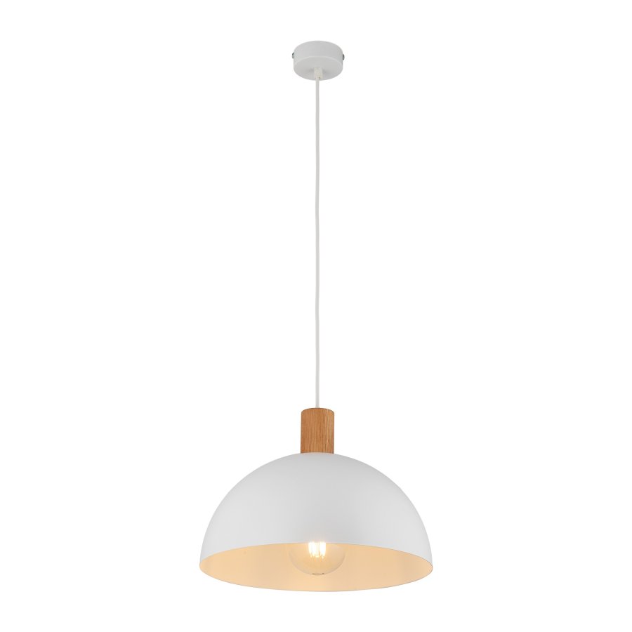 TK Oslo loftlampe - hvid metal og tr