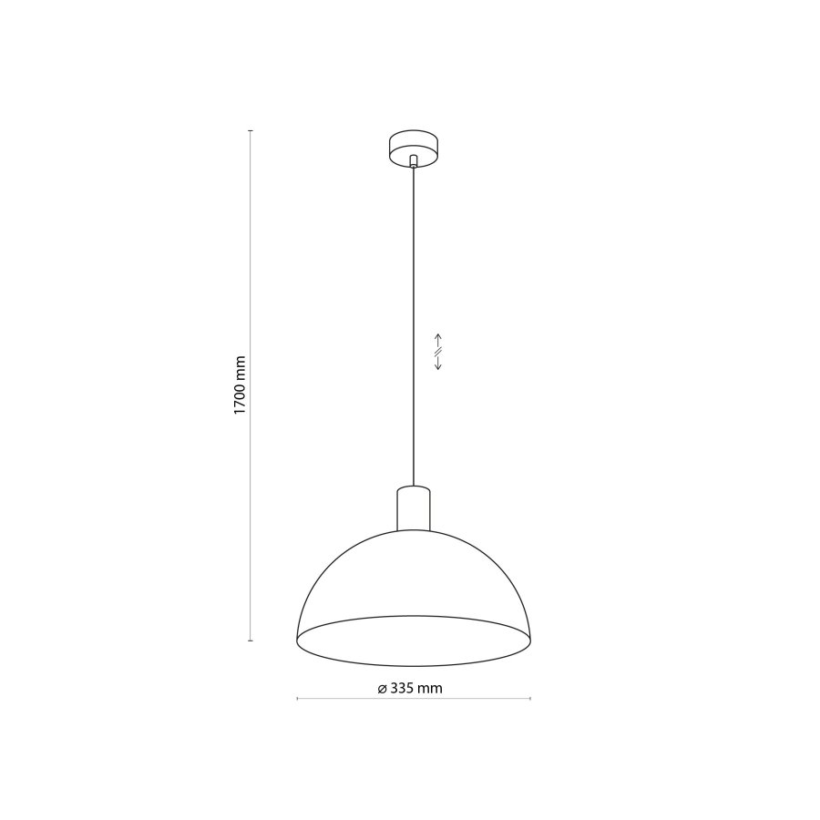 TK Oslo loftlampe - hvid metal og tr