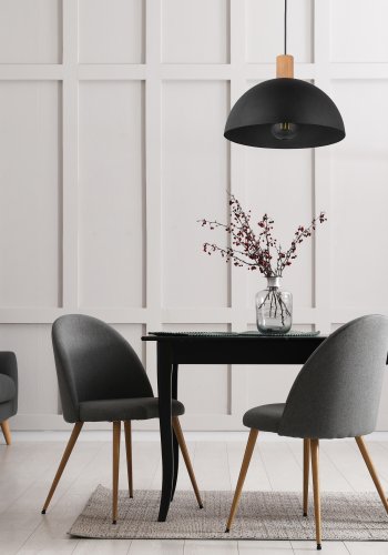 TK Oslo loftlampe - sort metal og tr