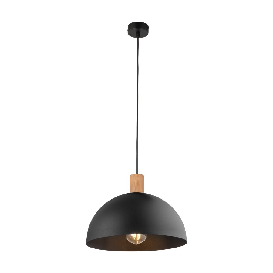 TK Oslo loftlampe - sort metal og tr