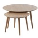 Adda sofabord, rund - natur egefinér og lamel eg (st med 2)