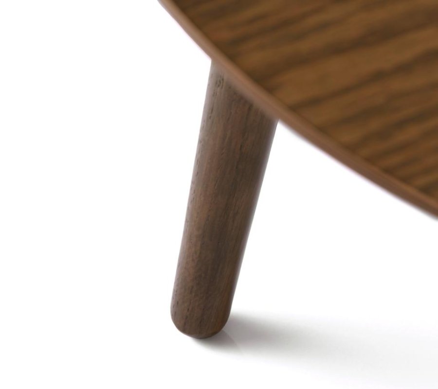 Adda sofabord, rund - rgfarvet egefinér og lamel eg (st med 2)