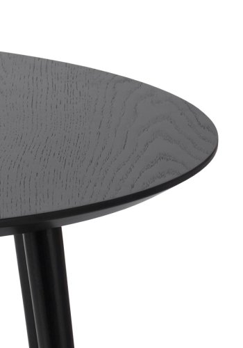 Adda sofabord, rund - sort egefinér og lamel eg (st med 2)