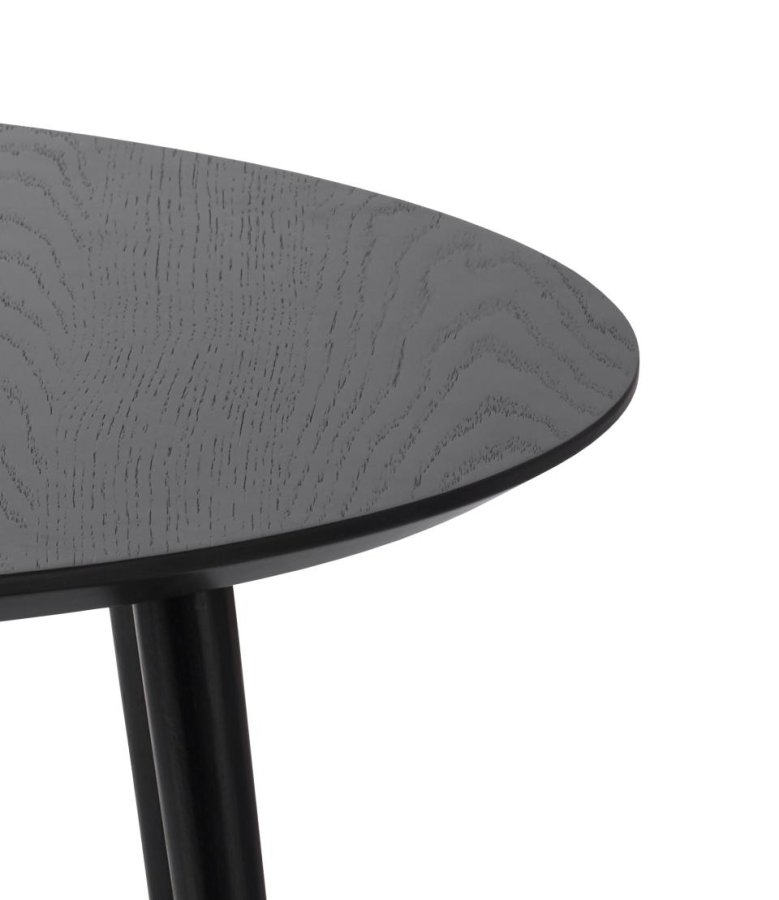 Adda sofabord, rund - sort egefinér og lamel eg (st med 2)