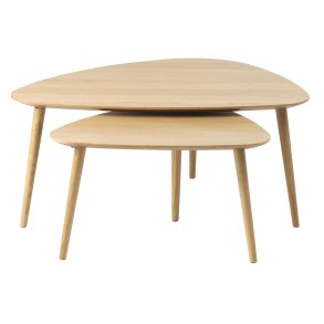 Adda sofabord, trekantet - natur egefinér og lamel eg (st med 2)