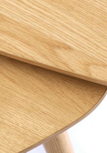 Adda sofabord, trekantet - natur egefinér og lamel eg (st med 2)
